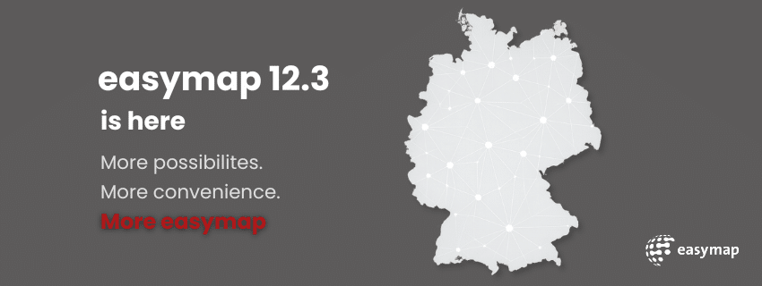 easymap 12.3 – Discover What's New easymap 12.3 interface showcasing AI Chat and vector tile maps.