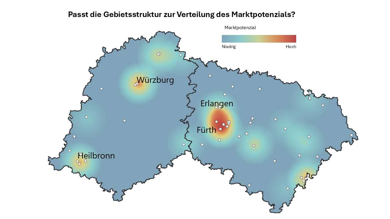 Warnsignal 2: Marktpotenzial der Vertriebsgebiete